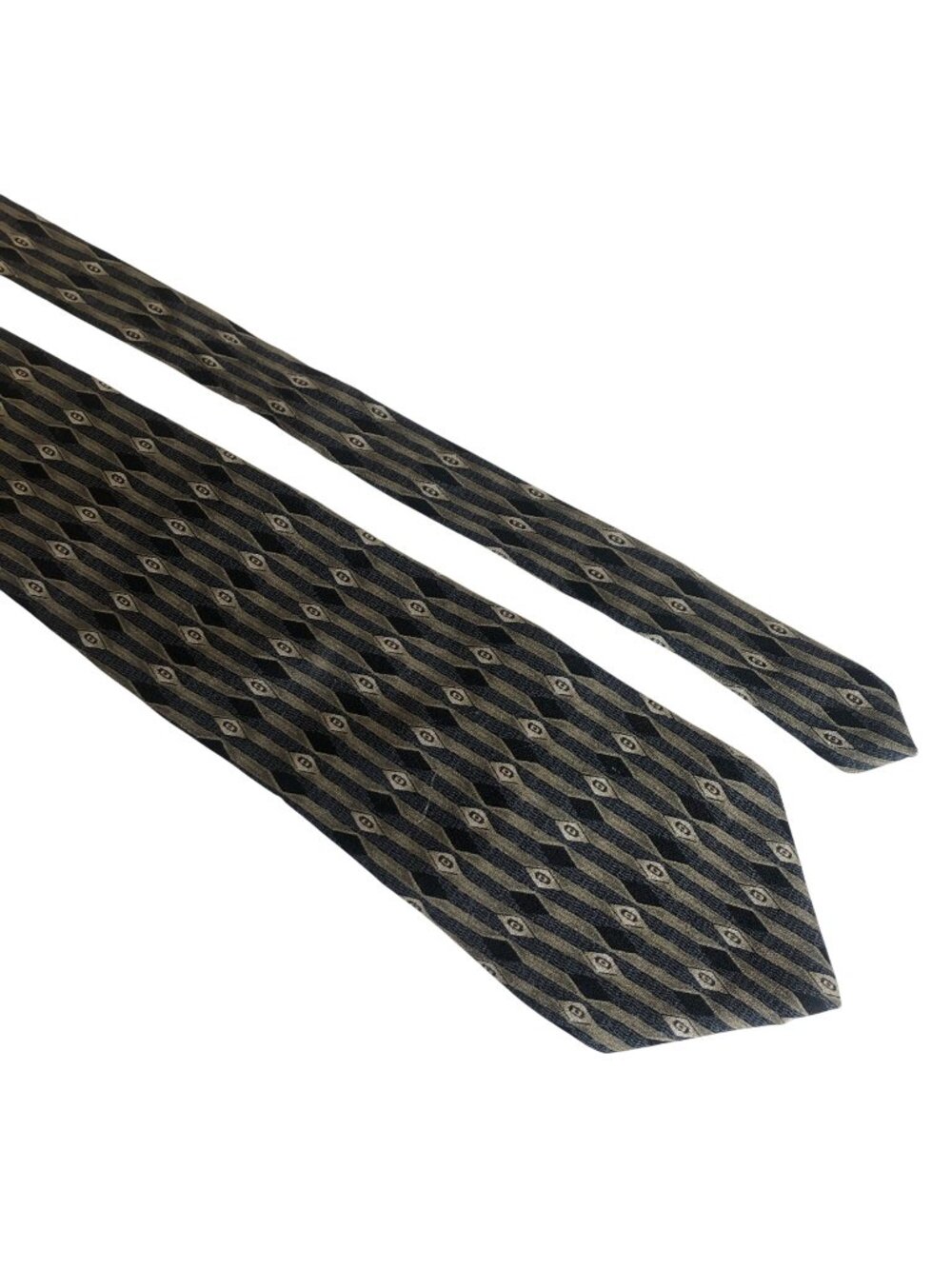 Louis Roth Mens Silk Tie Geometric Pattern Accessory Office Work Gift Necktie